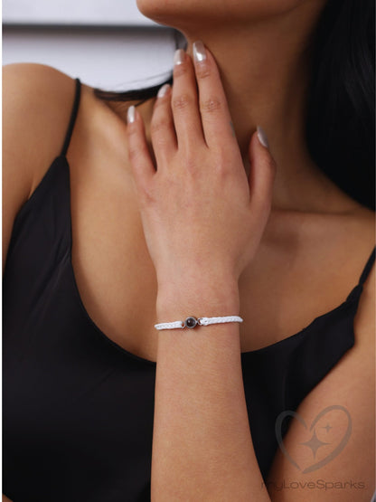 Personalized Photo Projection Rope Bracelet - myLoveSparks Jewelry & GiftsCL