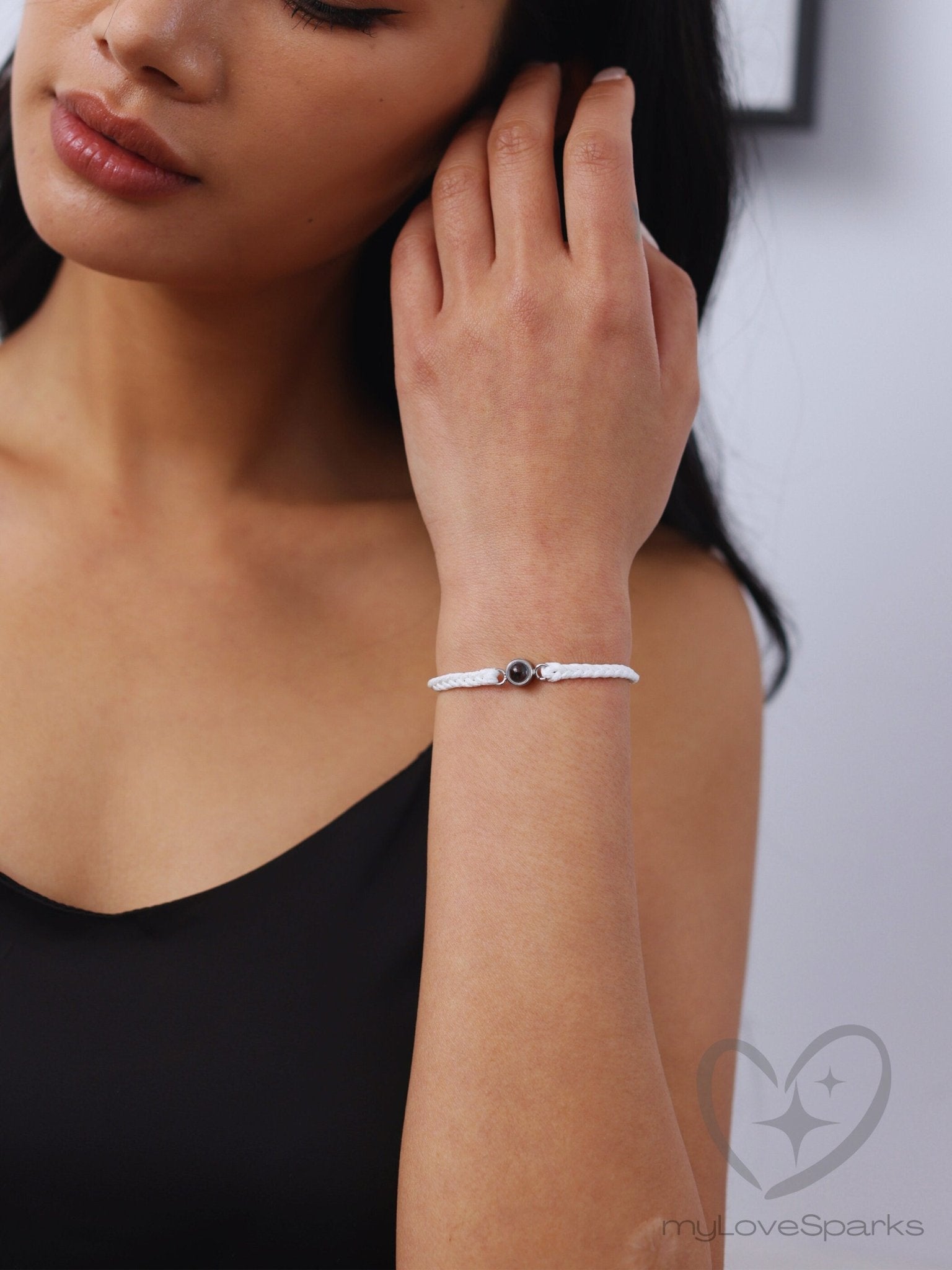 Personalized Photo Projection Rope Bracelet - myLoveSparks Jewelry & GiftsCL