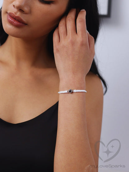 Personalized Photo Projection Rope Bracelet - myLoveSparks Jewelry & GiftsCL