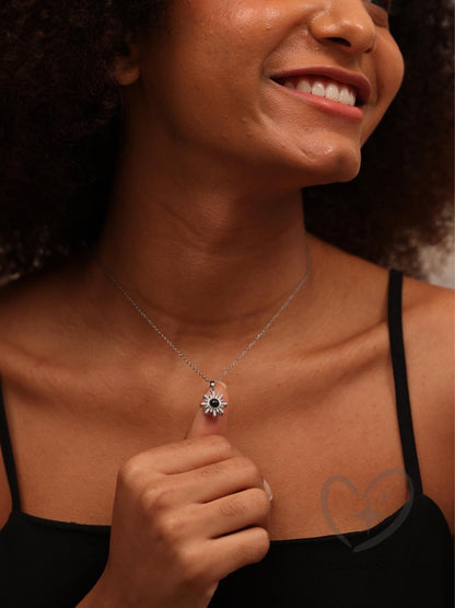 Personalized Photo Projection Sun Necklace - myLoveSparks Jewelry & GiftsCL