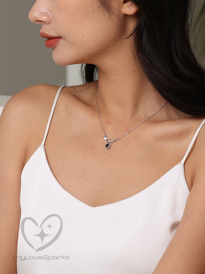 Personalized Photo Projection Tulip Flower Pendant Necklace - myLoveSparks Jewelry & GiftsSW