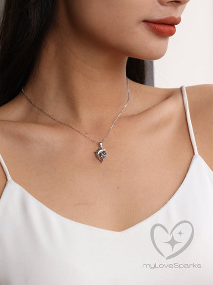 Personalized Photo Projection with Dolphin Necklace - myLoveSparks Jewelry & Giftssw