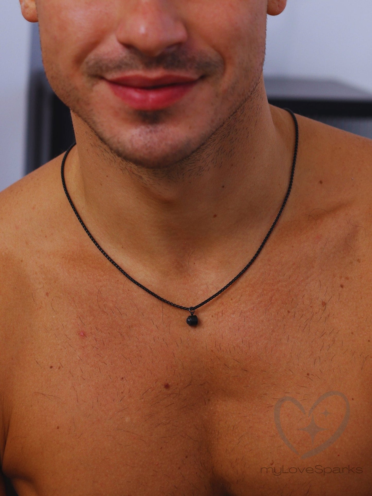 Personalized Projection Photo Necklace for Men - myLoveSparks Jewelry & GiftsCL