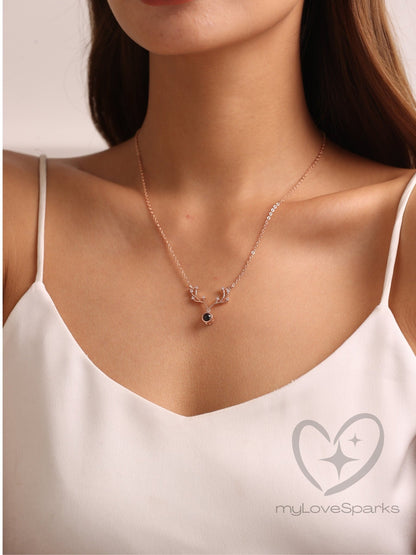 Personalized Projection Photo Necklace with Angular Pendant - myLoveSparks Jewelry & GiftsHJ