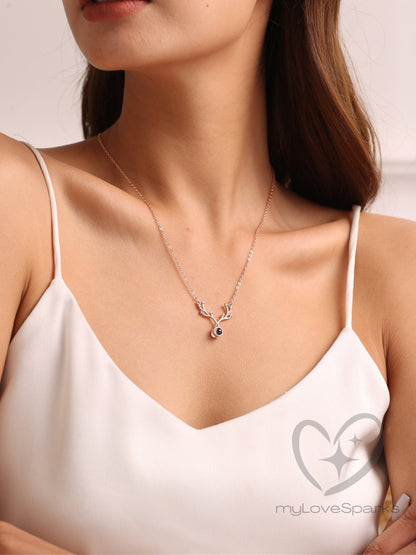 Personalized Projection Photo Necklace with Angular Pendant - myLoveSparks Jewelry & GiftsHJ