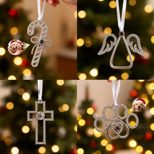 Personalized Projection Photo Ornaments In Various Shape - myLoveSparks Jewelry & GiftsHJ