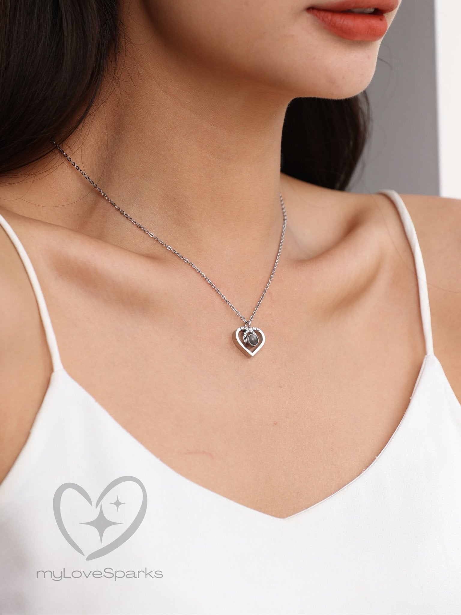 Personalized Projection Picture Necklace - myLoveSparks Jewelry & GiftsCL