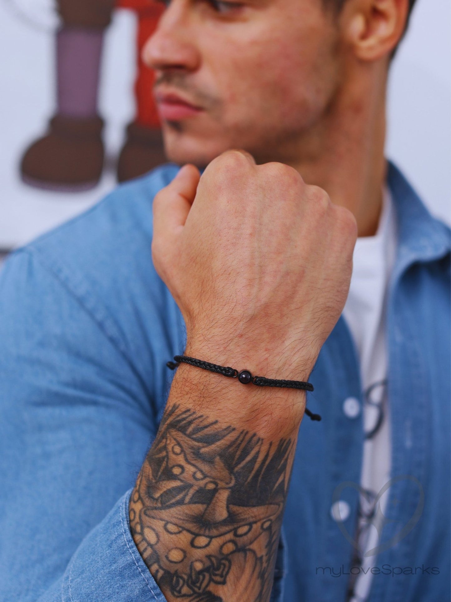 Personalized Rope Bracelet in Colors with Photo Inside - myLoveSparks Jewelry & GiftsCL