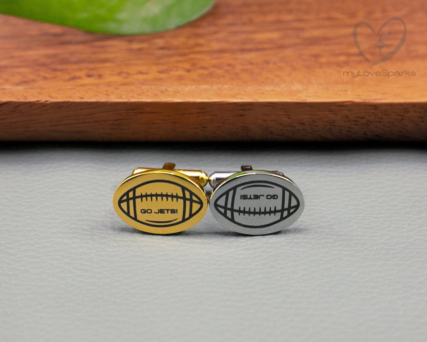 Personalized Rugby Engraved Cufflinks - myLoveSparks Jewelry & Gifts