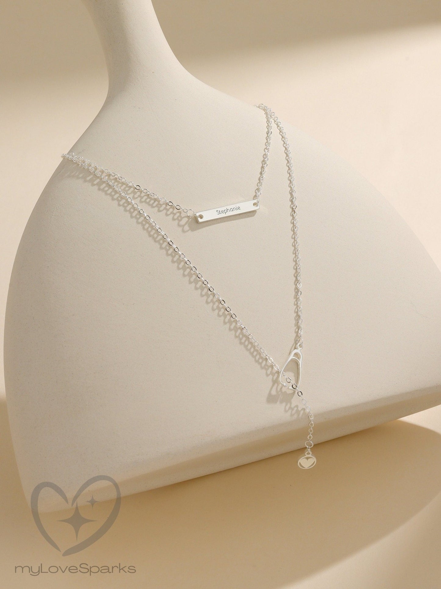 Personalized Stethoscope Necklace with Name for Nurse and Doctor Graduate - myLoveSparks Jewelry & GiftsFY