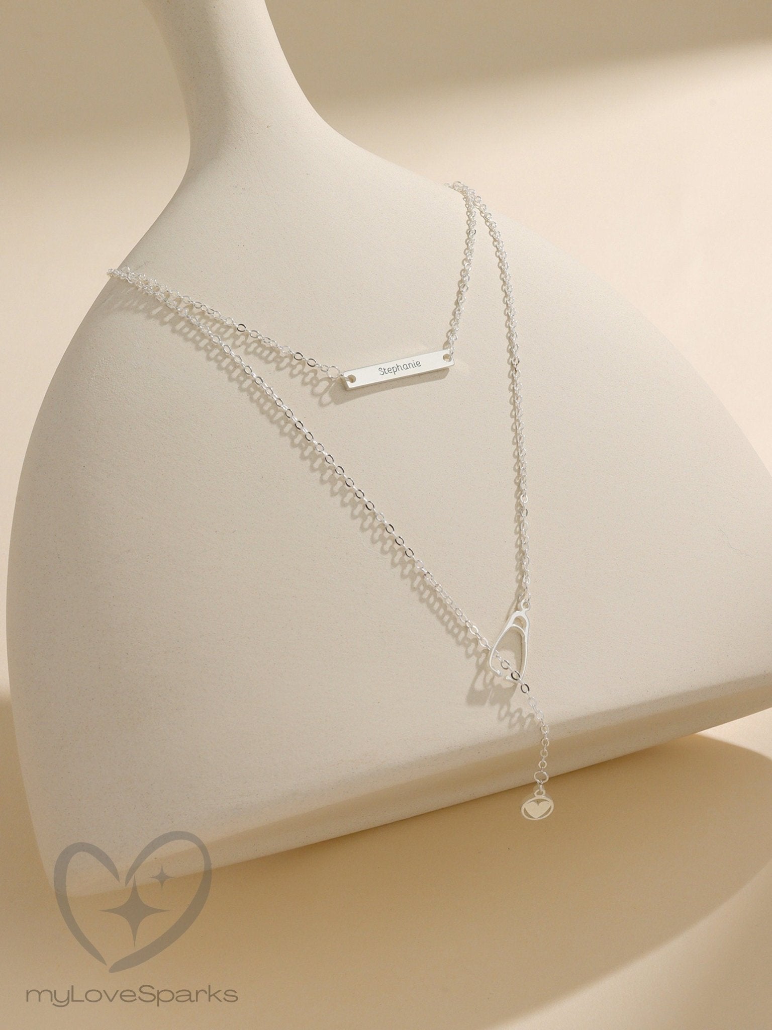 Personalized Stethoscope Necklace with Name for Nurse and Doctor Graduate - myLoveSparks Jewelry & GiftsFY