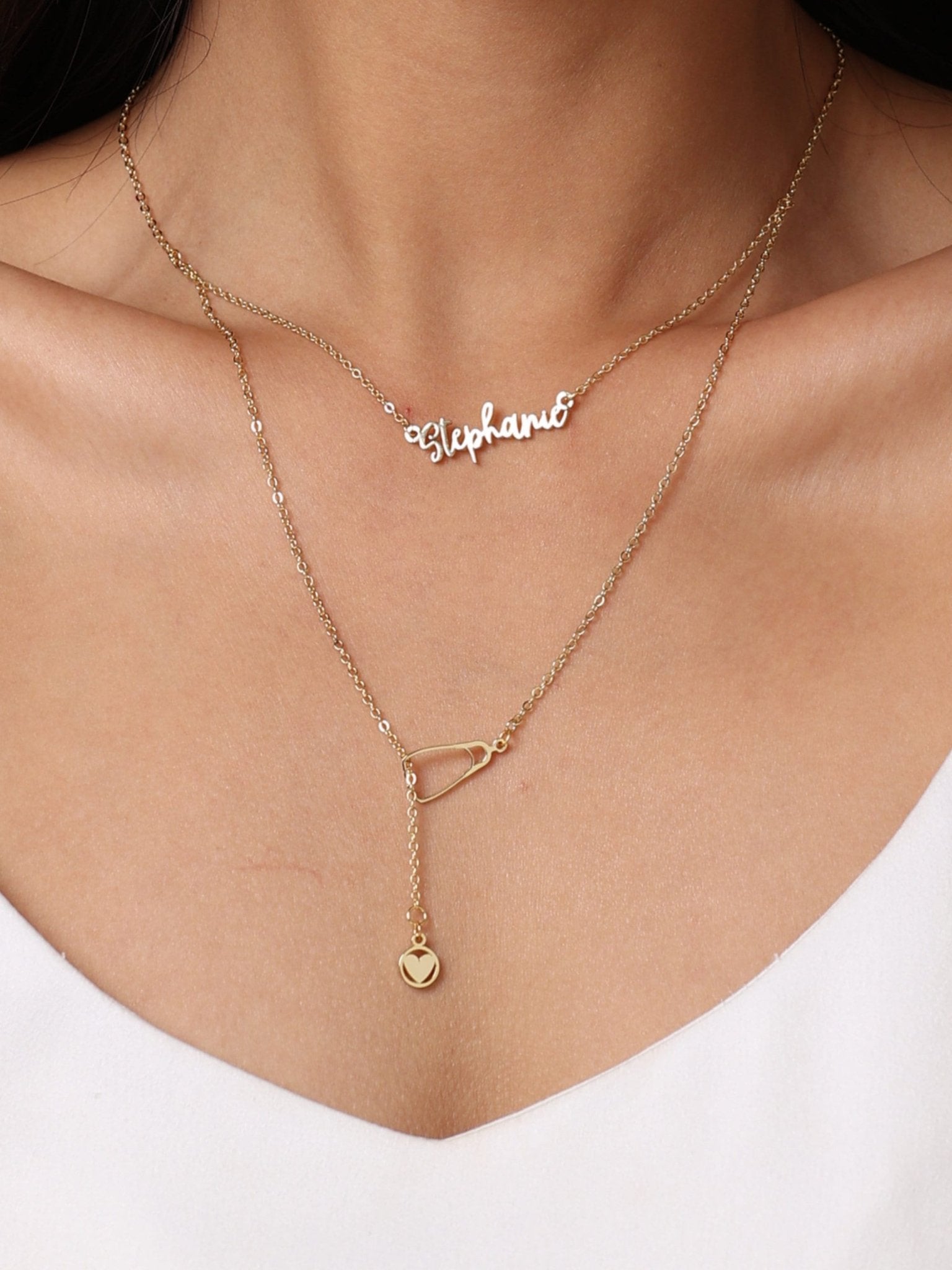 Personalized Stethoscope Necklace with Name for Nurse and Doctor Graduate - myLoveSparks Jewelry & GiftsFY